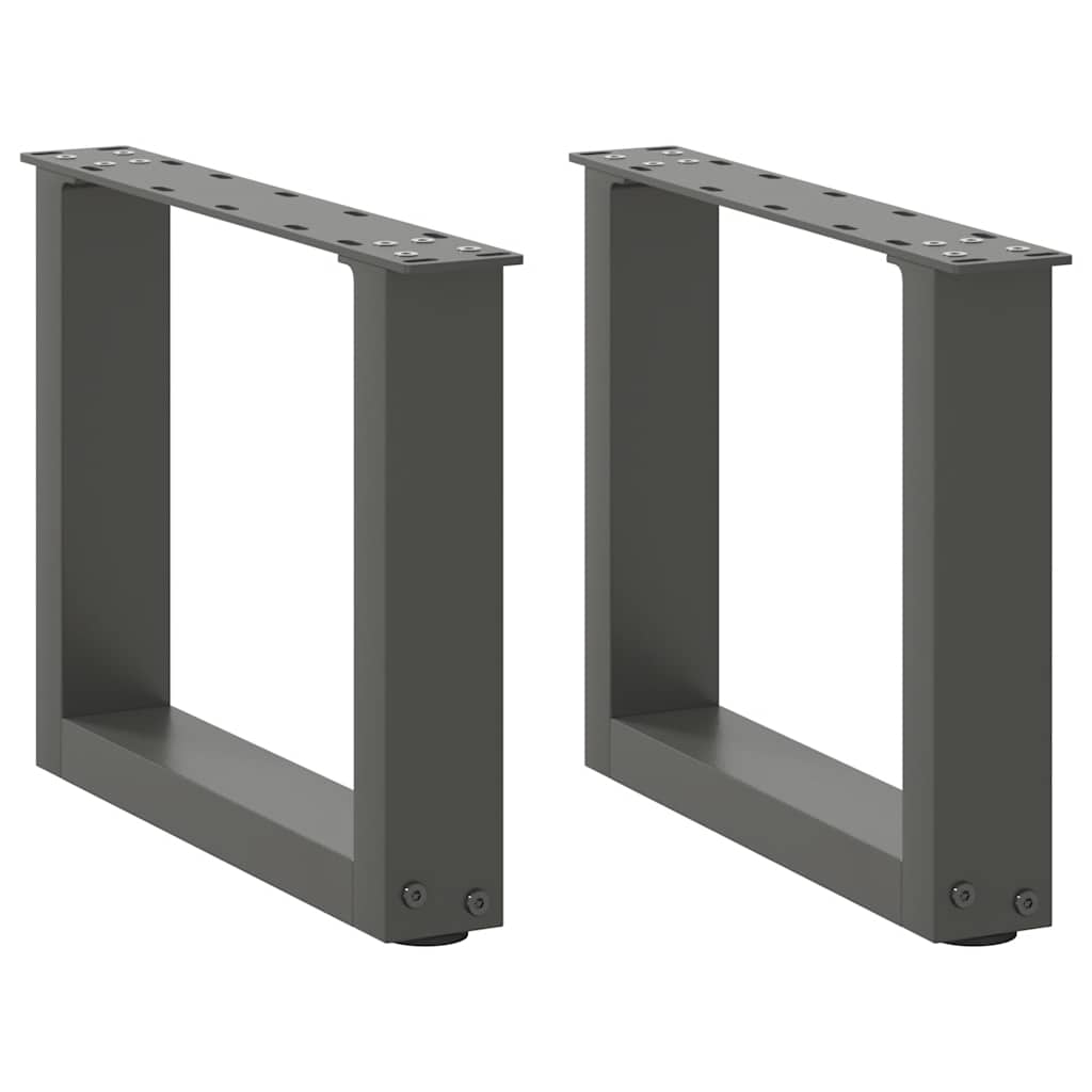 Coffee Table Legs U-Shaped 2 pcs Anthracite 40x(30-31) cm Steel