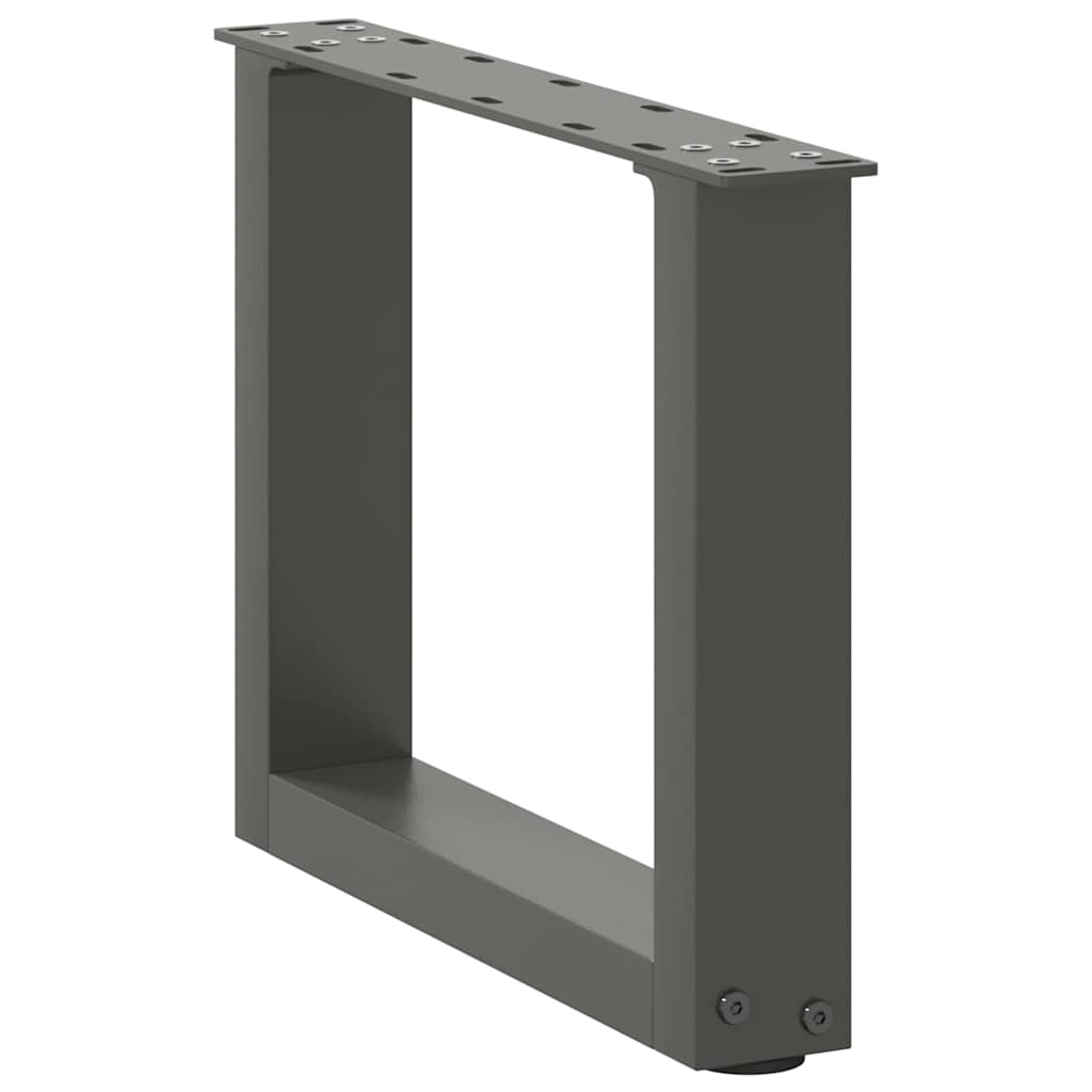 Coffee Table Legs U-Shaped 2 pcs Anthracite 40x(30-31) cm Steel