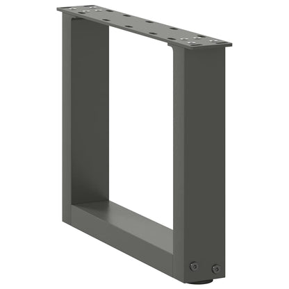 Coffee Table Legs U-Shaped 2 pcs Anthracite 40x(30-31) cm Steel