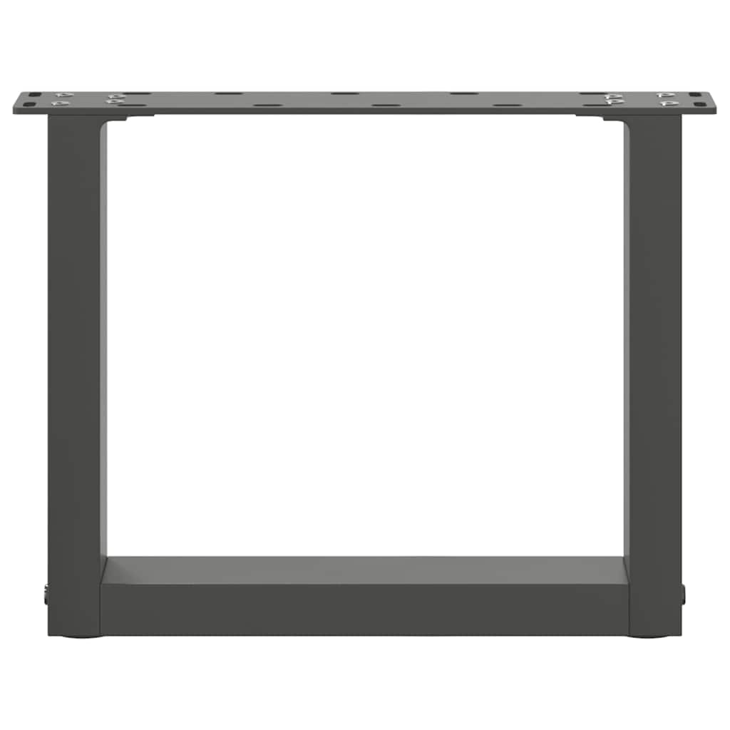 Coffee Table Legs U-Shaped 2 pcs Anthracite 40x(30-31) cm Steel