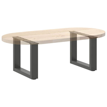 Coffee Table Legs U-Shaped 2 pcs Anthracite 40x(30-31) cm Steel