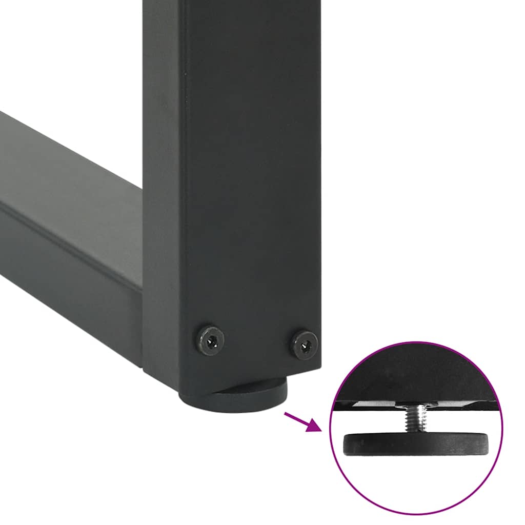 Coffee Table Legs U-Shaped 2 pcs Anthracite 40x(30-31) cm Steel