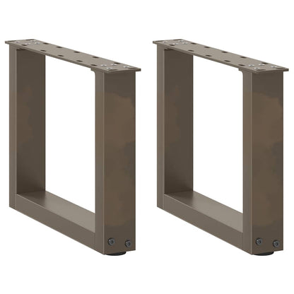 Coffee Table Legs U-Shaped 2 pcs Natural Steel 40x(30-31) cm Steel
