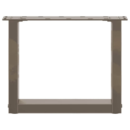 Coffee Table Legs U-Shaped 2 pcs Natural Steel 40x(30-31) cm Steel