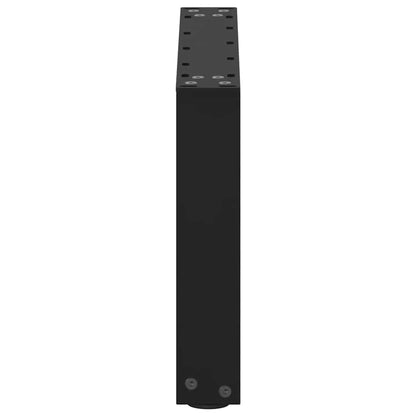 Coffee Table Legs U-Shaped 2 pcs Black 50x(30-31) cm Steel