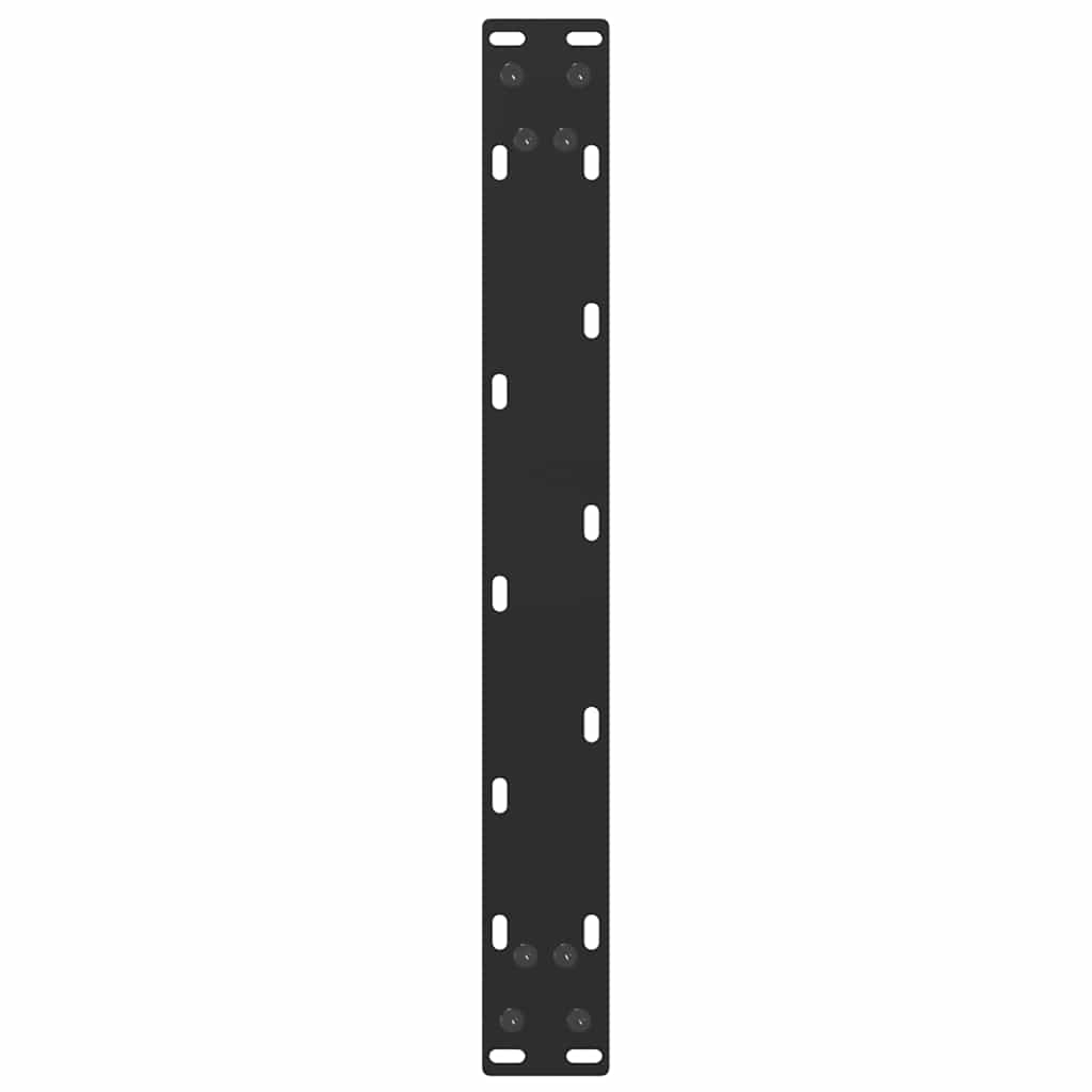 Coffee Table Legs U-Shaped 2 pcs Black 50x(30-31) cm Steel