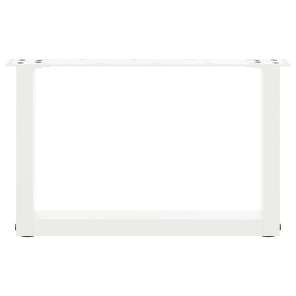Coffee Table Legs U-Shaped 2 pcs White 50x(30-31) cm Steel