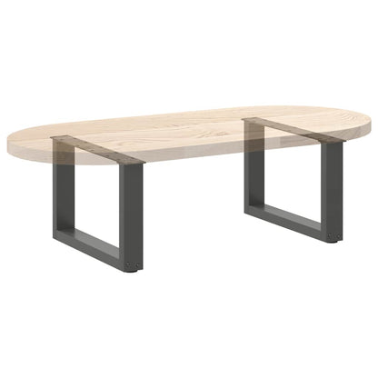 Coffee Table Legs U-Shaped 2 pcs Anthracite 50x(30-31) cm Steel