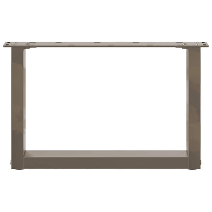 Coffee Table Legs U-Shaped 2 pcs Natural Steel 50x(30-31) cm Steel