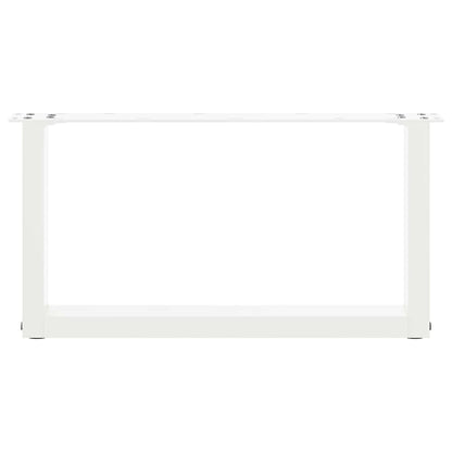Coffee Table Legs U-Shaped 2 pcs White 60x(30-31) cm Steel