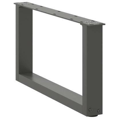 Coffee Table Legs U-Shaped 2 pcs Anthracite 60x(30-31) cm Steel