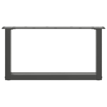 Coffee Table Legs U-Shaped 2 pcs Anthracite 60x(30-31) cm Steel