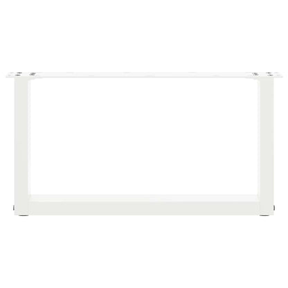 Coffee Table Legs U-Shaped 2 pcs White 70x(30-31) cm Steel