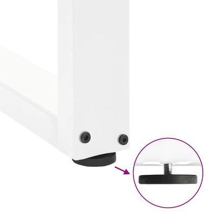 Coffee Table Legs U-Shaped 2 pcs White 70x(30-31) cm Steel