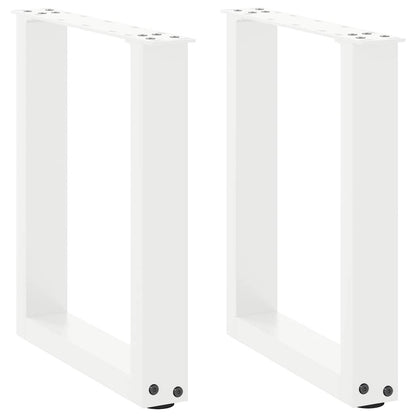 Coffee Table Legs U-Shaped 2 pcs White 28x(42-43) cm Steel