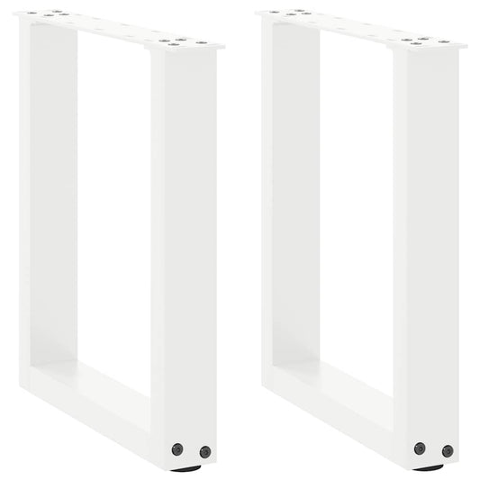 Coffee Table Legs U-Shaped 2 pcs White 28x(42-43) cm Steel