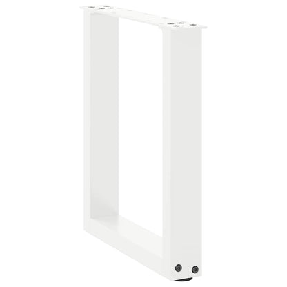 Coffee Table Legs U-Shaped 2 pcs White 28x(42-43) cm Steel