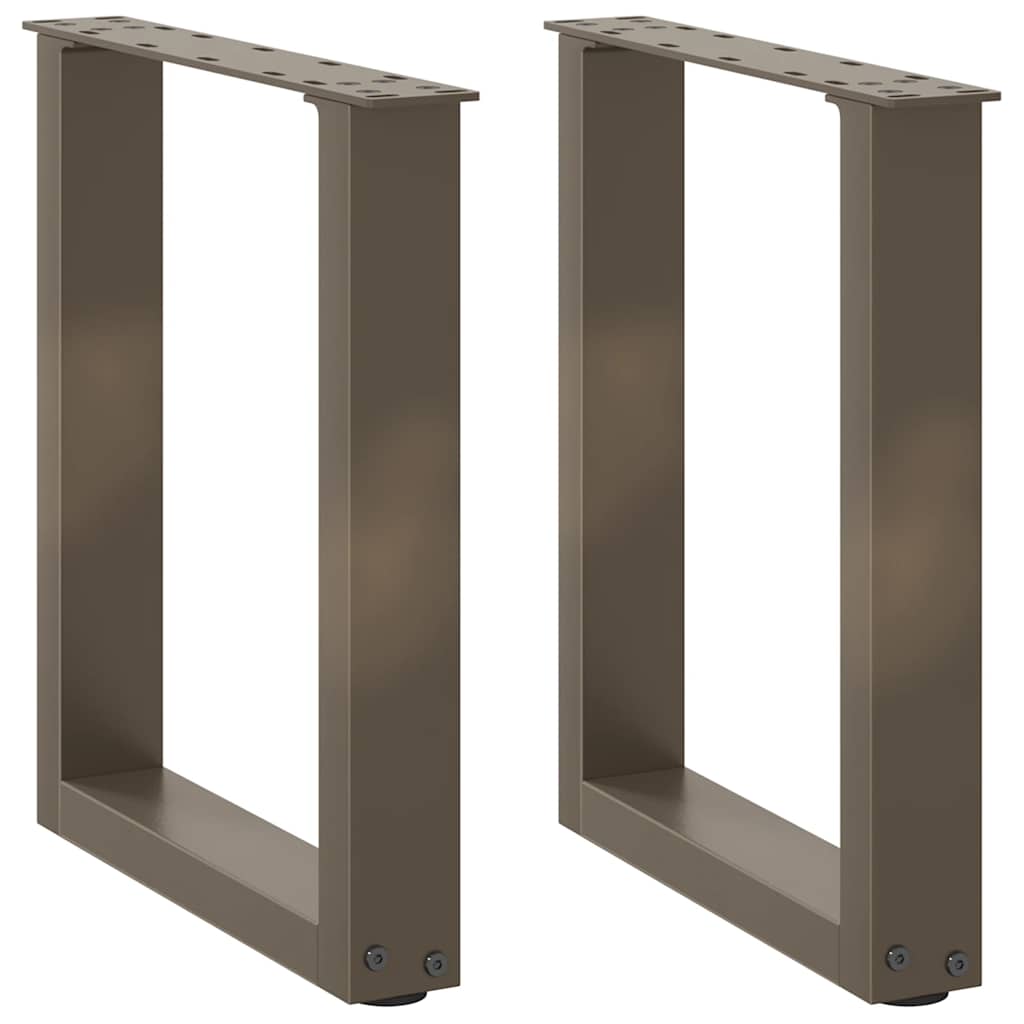 Coffee Table Legs U-Shaped 2 pcs Natural Steel 28x(42-43) cm Steel