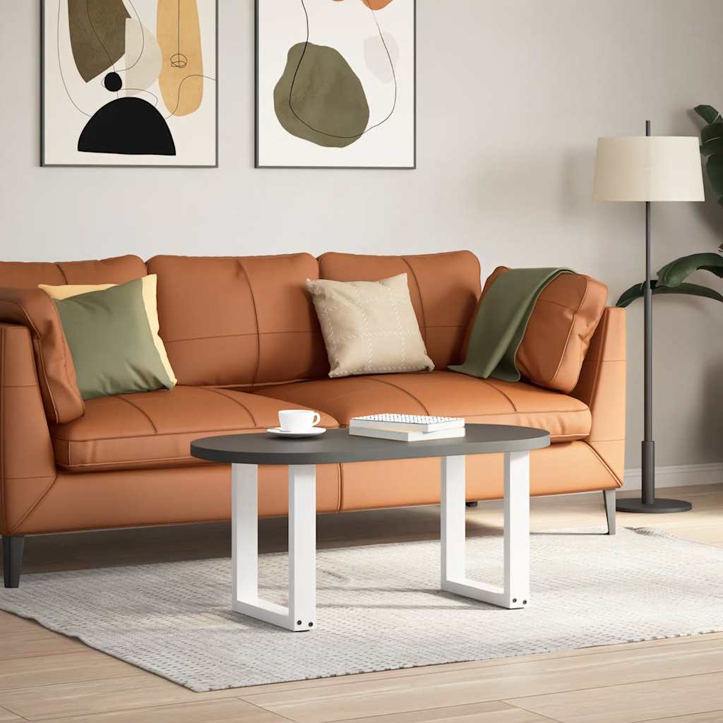 Coffee Table Legs U-Shaped 2 pcs White 38x(42-43) cm Steel