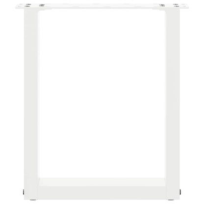 Coffee Table Legs U-Shaped 2 pcs White 38x(42-43) cm Steel