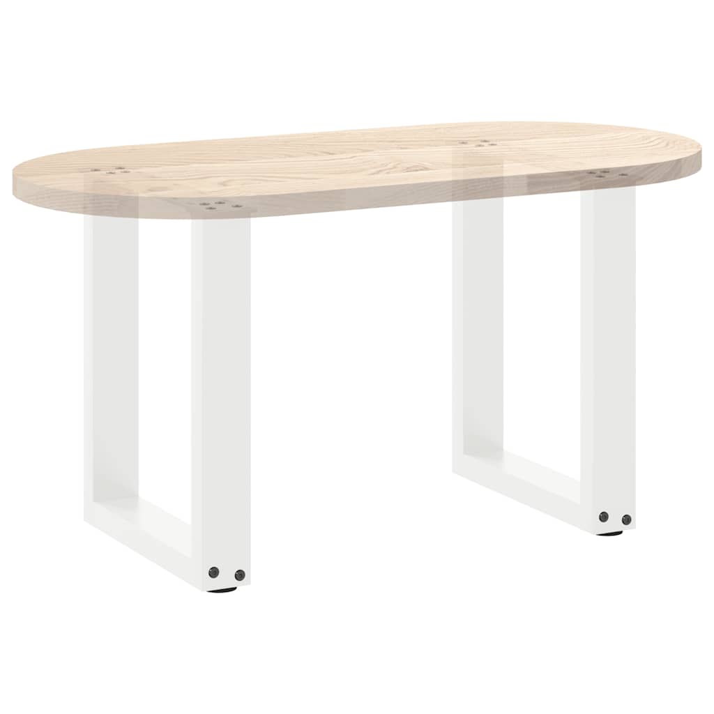 Coffee Table Legs U-Shaped 2 pcs White 38x(42-43) cm Steel