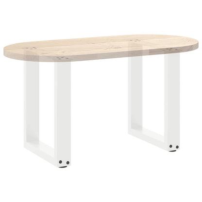 Coffee Table Legs U-Shaped 2 pcs White 38x(42-43) cm Steel