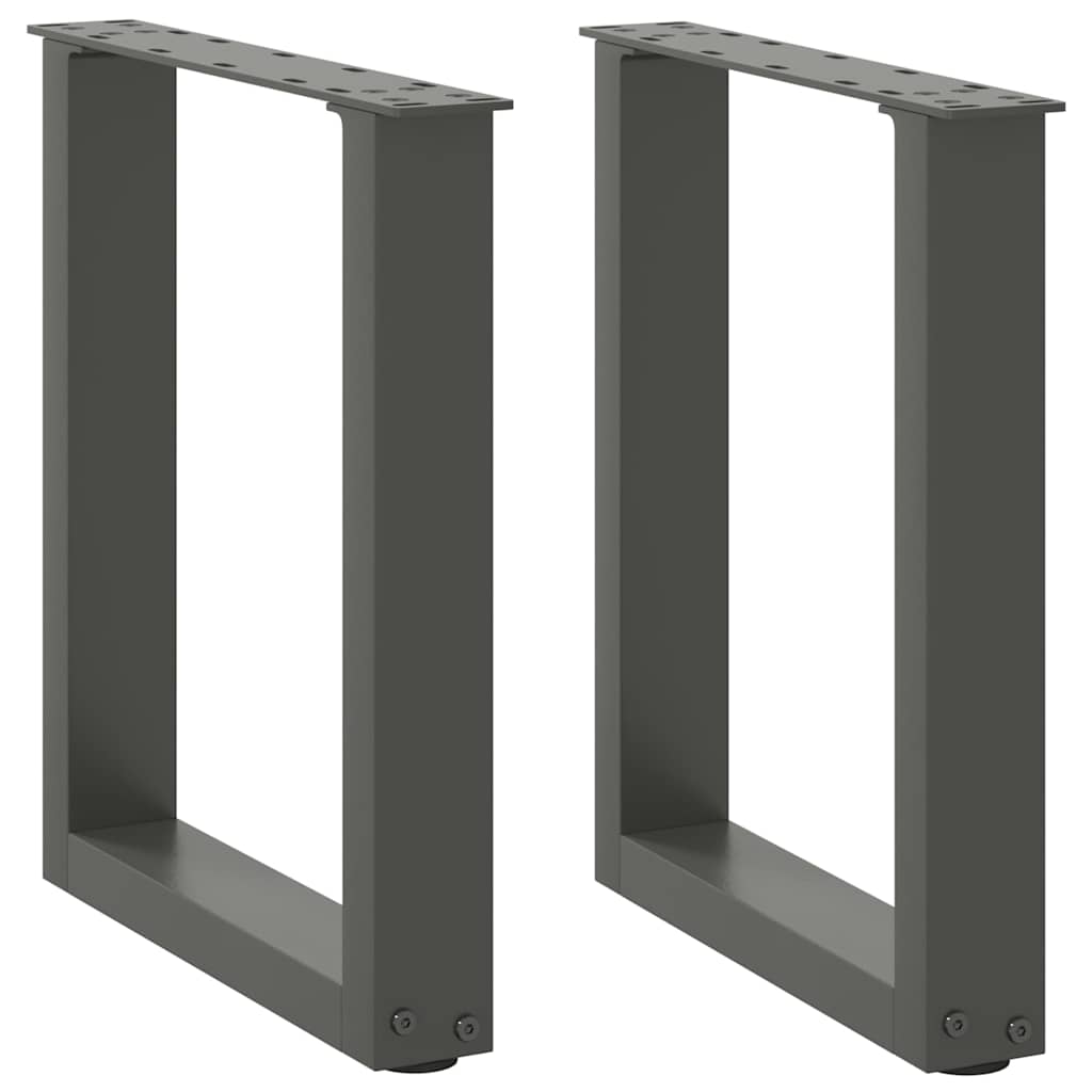 Coffee Table Legs U-Shaped 2 pcs Anthracite 38x(42-43) cm Steel