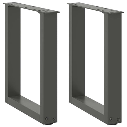 Coffee Table Legs U-Shaped 2 pcs Anthracite 38x(42-43) cm Steel