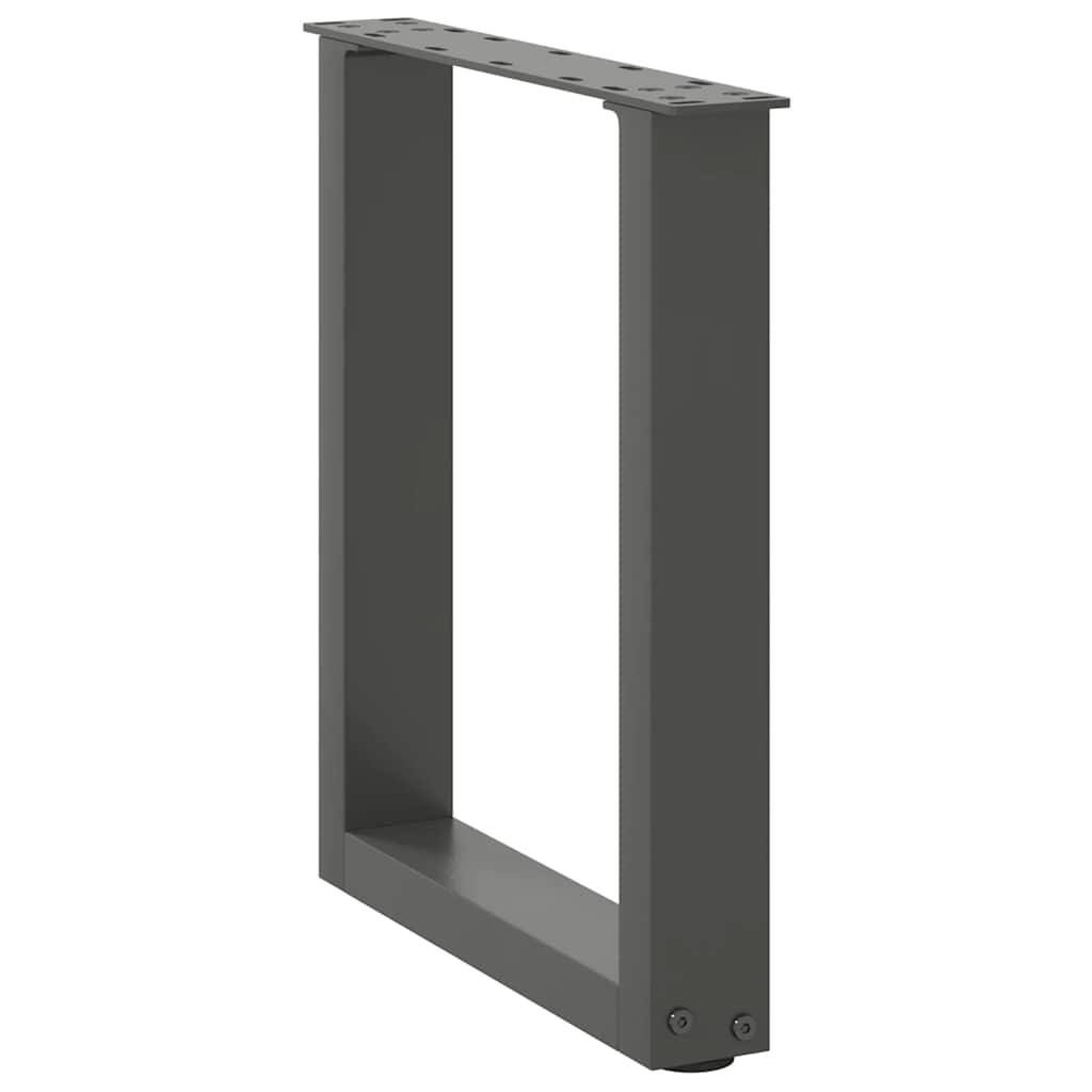 Coffee Table Legs U-Shaped 2 pcs Anthracite 38x(42-43) cm Steel
