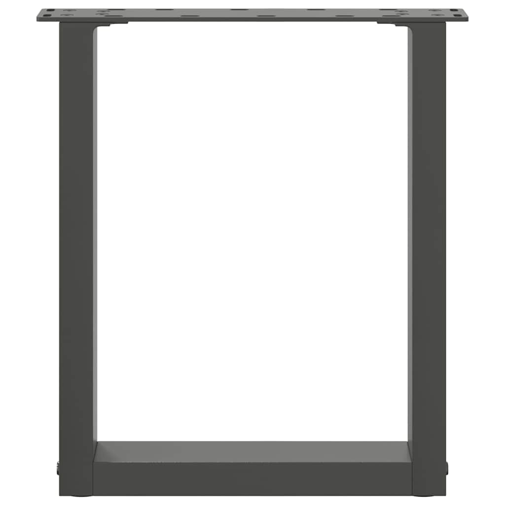 Coffee Table Legs U-Shaped 2 pcs Anthracite 38x(42-43) cm Steel