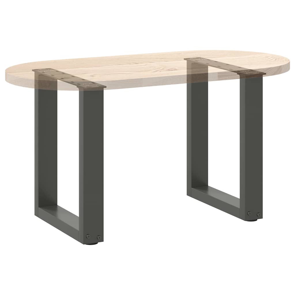 Coffee Table Legs U-Shaped 2 pcs Anthracite 38x(42-43) cm Steel