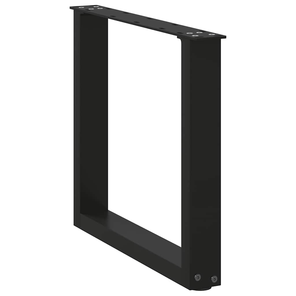 Coffee Table Legs U-Shaped 2 pcs Black 50x(42-43) cm Steel