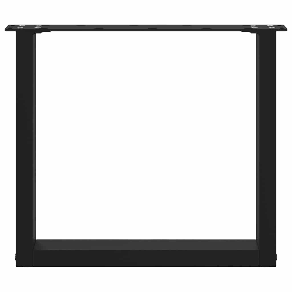 Coffee Table Legs U-Shaped 2 pcs Black 50x(42-43) cm Steel