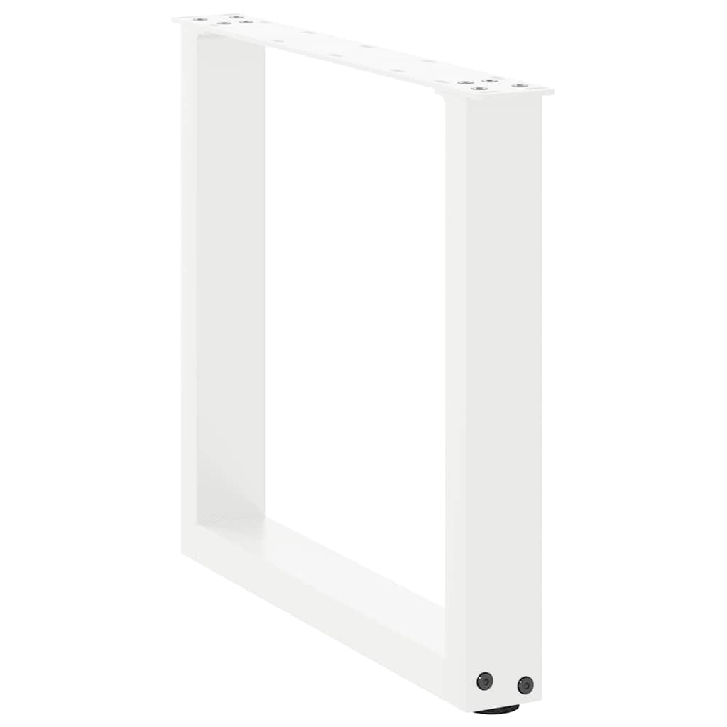 Coffee Table Legs U-Shaped 2 pcs White 50x(42-43) cm Steel