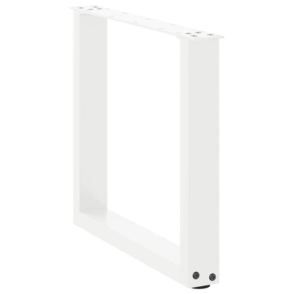 Coffee Table Legs U-Shaped 2 pcs White 50x(42-43) cm Steel