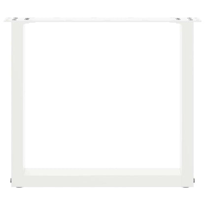 Coffee Table Legs U-Shaped 2 pcs White 50x(42-43) cm Steel
