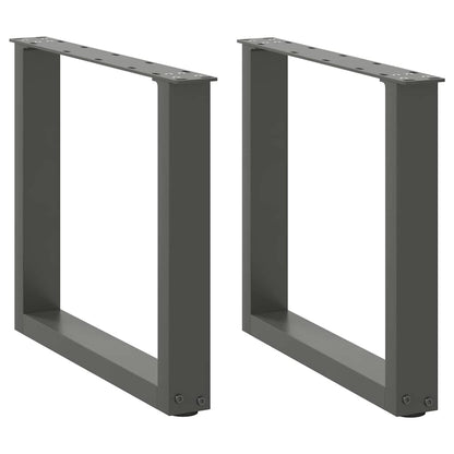Coffee Table Legs U-Shaped 2 pcs Anthracite 50x(42-43) cm Steel