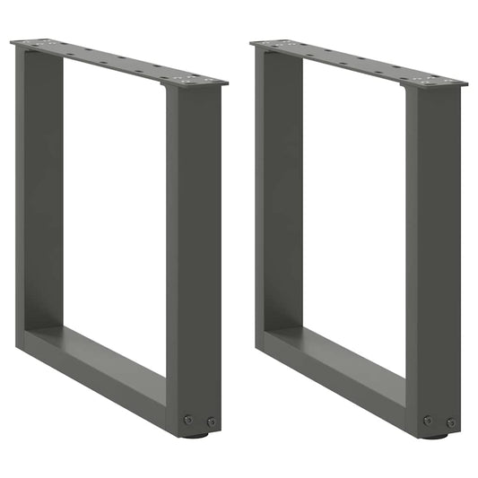 Coffee Table Legs U-Shaped 2 pcs Anthracite 50x(42-43) cm Steel