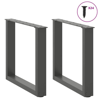 Coffee Table Legs U-Shaped 2 pcs Anthracite 50x(42-43) cm Steel