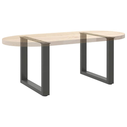 Coffee Table Legs U-Shaped 2 pcs Anthracite 50x(42-43) cm Steel
