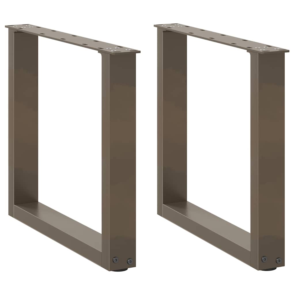 Coffee Table Legs U-Shaped 2 pcs Natural Steel 50x(42-43) cm Steel