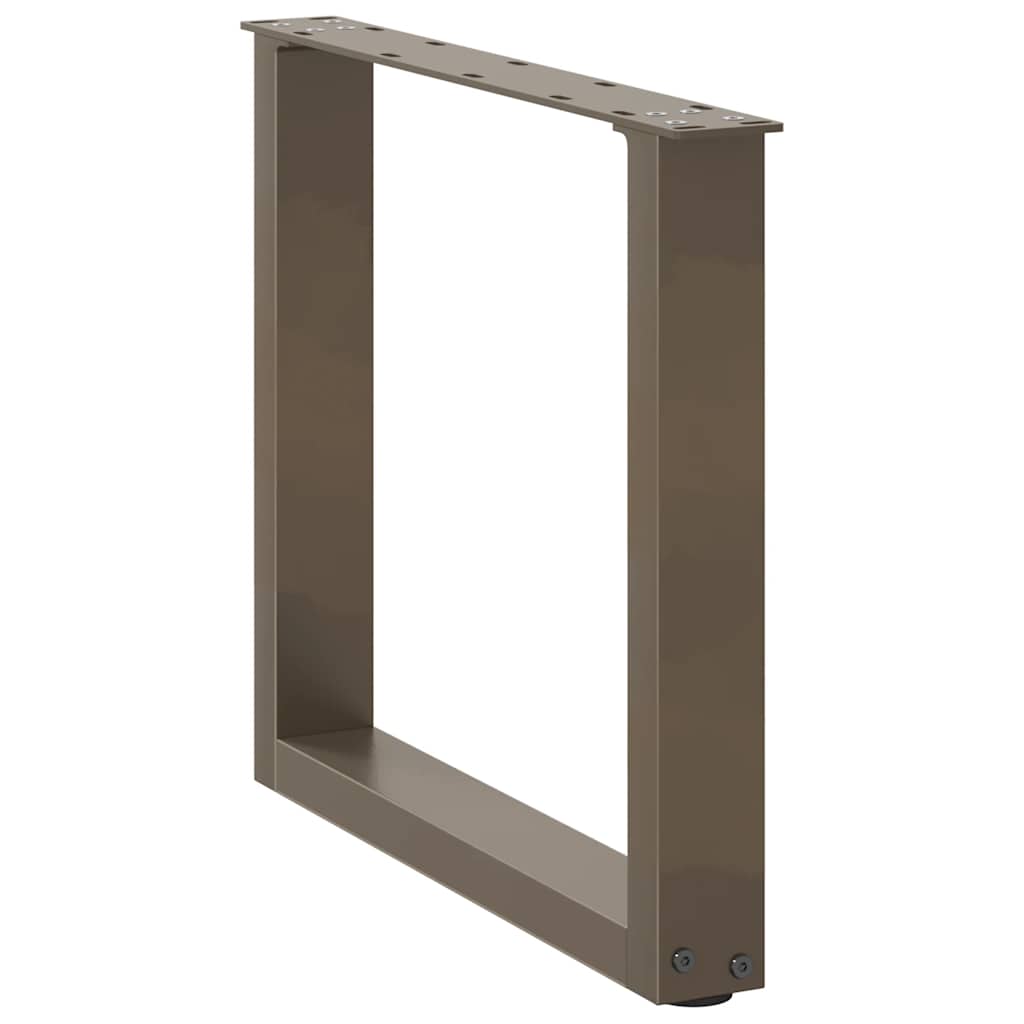 Coffee Table Legs U-Shaped 2 pcs Natural Steel 50x(42-43) cm Steel