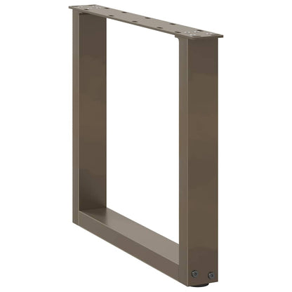 Coffee Table Legs U-Shaped 2 pcs Natural Steel 50x(42-43) cm Steel