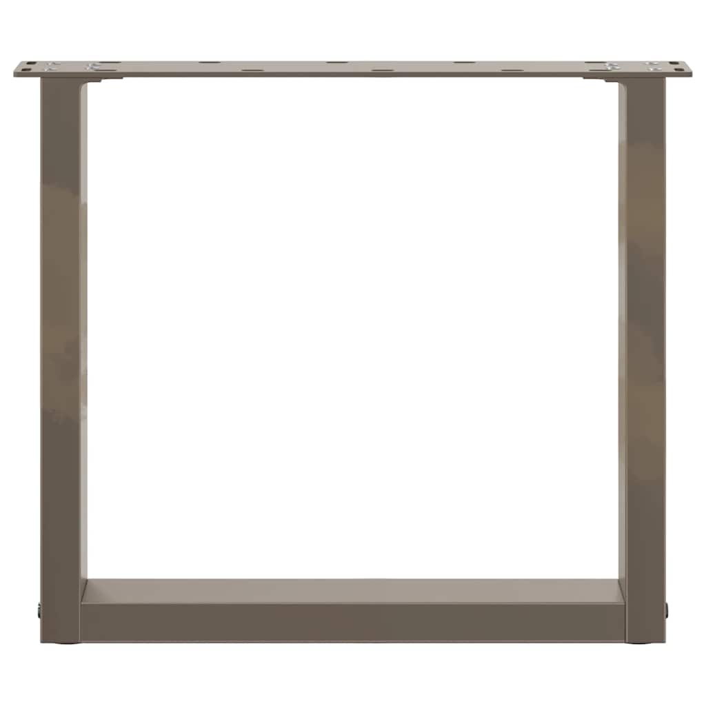 Coffee Table Legs U-Shaped 2 pcs Natural Steel 50x(42-43) cm Steel