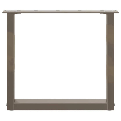 Coffee Table Legs U-Shaped 2 pcs Natural Steel 50x(42-43) cm Steel