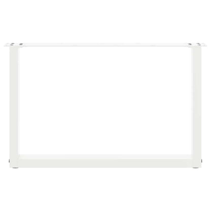 Coffee Table Legs U-Shaped 2 pcs White 60x(42-43) cm Steel