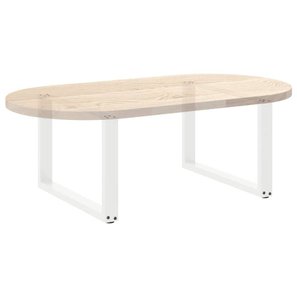 Coffee Table Legs U-Shaped 2 pcs White 60x(42-43) cm Steel