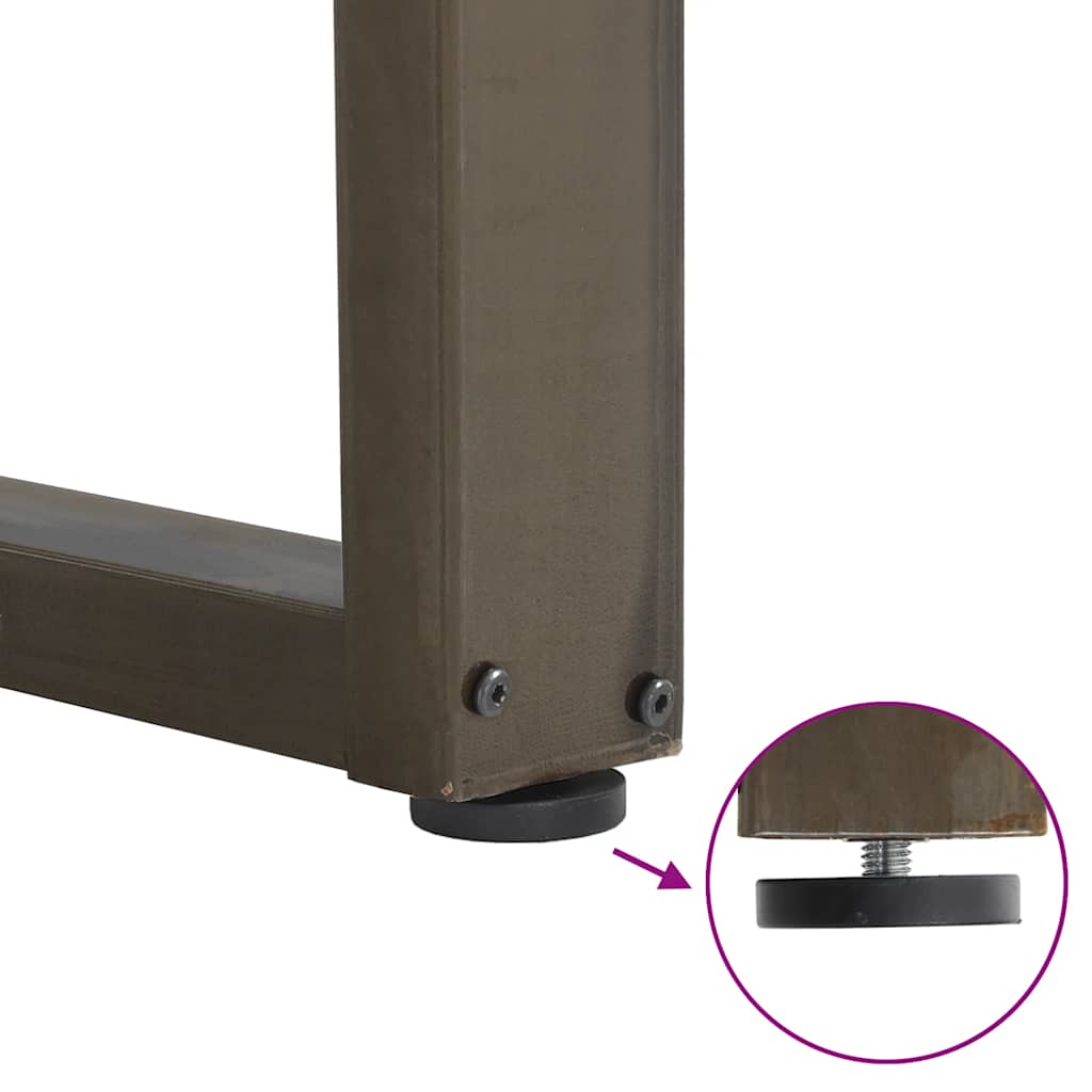 Coffee Table Legs U-Shaped 2 pcs Natural Steel 60x(42-43) cm Steel