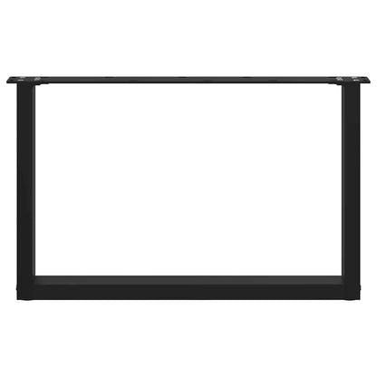 Coffee Table Legs U-Shaped 2 pcs Black 70x(42-43) cm Steel