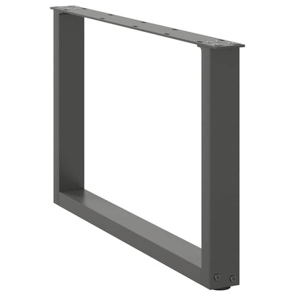 Coffee Table Legs U-Shaped 2 pcs Anthracite 70x(42-43) cm Steel